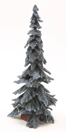 Dollhouse Miniature Spruce Tree, 8 Inch Tall, Blue